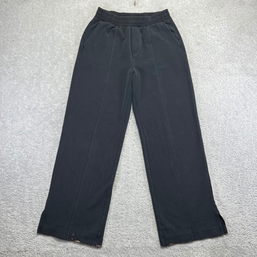 Old Navy Active Sweatpants Womens Medium Black Dynamic Fleece High Rise Wide Leg